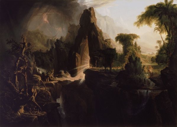 Thomas Cole, 1801-1848: Expulsion from the Garden of Eden, 1828.