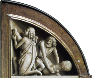 Jan van Eyck, ca. 1395-1441: Offering of Abel and Cain, 1425-1429.